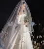 Veli da sposa super lunghi 6 metri a doppio strato semplice bordo nastro satinato 3 m larghezza padella apriteri di nozze 8149645