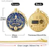 Pocket horloges hooggereide handwerk melodiemuziek luxe kwarts pocket steampunk Deathly Hallows Clock met plak gesp pocketketen Y240410