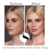 Perfecte contourcurve stencil wenkbrauw shaper make -upgereedschap eyeliner kaarten gezicht wang neus make -up model schoonheid make -up accessoires