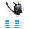 Full Face Snorkel Mask with Anti-Fog Wipes 180 Degree Panoramic HD View Snorkeling Mask Anti-Leak Dry Set for Adults and Kids