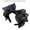 Party Supplies Elegant Headband Black-Butterfly Bow For Women French Hair Accessoire