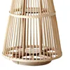 Kerzenhalter Bambus Candlestick Lantern Retro -Stil Birdcage Form Dekoratives Teelicht für Gartenschlafzimmer im Freien und Lernbodenverzierung