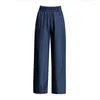 Jeans para mujeres Mujer Pantalones casuales sueltos Moda de la pierna ancha Cintura elástica Maxi - Longitud del tobillo Black Blue 2024