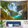 Tapices tapices arcoiris espectaculares bosque cascada paisajismo pared colgante de boho dormitorio habitación estética decoración del hogar R0411