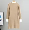 B8086 Robes en tricot de luxe pour femmes Habillement d'été designer à manches longues
