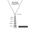 Kolye Kolyeler Serenity D Renk 5 Taş Tam Moissanite Kolye Kolye Kadınlar için S925 Gümüş Pırlanta Düğün Bankaları Kaplama PT950 Fine Jewelry 240410