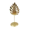 Golden Leaf Candle Holder Ornament Candlestick Crafts Stick Holder Centerpiece Gift for Event Table Tea Light Parties Dinner