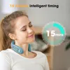 Neckbår EMS Neck Acupoints Lymfity Massage Device, Intelligent Neck Massager med värme Blue Hot Design Pain Relief