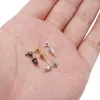 50pcs / lot 3/4 / 5 mm Boucles d'oreilles Perges de balle Pin de tête à tête Pin d'oreille avec bouchon d'oreille pour les bijoux de fabrication d'accessoires