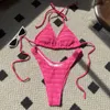 Swimwwear Women's Color Couleur de maillot de bain 2 pièces pour les femmes 2024 Bikini à lacets à lacets