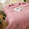 Летнее охлаждение одеяло Одиночное/однопокварти для двуспальной кровати 100% полиэфирное волокно мягкое дышащее дышащее комары