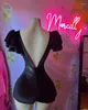 Robes de fête Black Velvet Short Prom Rober Robe Luxury Diamond Crystal Girl Jumps Jumps Coie d'anniversaire Robe formelle pour femmes