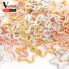 20pcs 15mm Multicolor Star Jump Rings Twisted Open Split Rings connettore