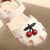 Summer Baby Girls Sandals Cute Cherry Closed Toe Princess Walkers for Infant Soft Bottom Toddler Walking Shoes