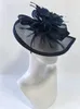 Bérets Pink Floral Chapeau Women Evening Party Cap victorien Cosplay Médievale Black Feather Chapeaux Vintage Girls Bohême