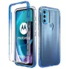 Custodia trasparente di colore delle caramelle spesse per Motorola Moto G71 5G G41 G200 G60S G50 5G G G3 G30 Copertina a doppio strato a prova di shock ibrido puro