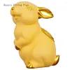 Decorative Figurines Resin Savings Tank Small Animal Statue Living Room Dining Table Office Decoration Crafts Home Decor Christmas