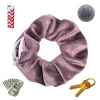 2023 Nouvelle arrivée Zip Scrunchies Femmes Velvet Hiver Hair Tie Pocket Hair Styling Chouchou Vintage Srunchies Ornements