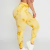 Lu uitlijnen Pant Lemon Tie Dye Scrunch Bum Leggings Workout Women Sports Marmeren Naadloze Yoga Pants Fiess Fiess Gym Wear Contour Ruched Booty Panty