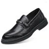 Casual Shoes Men Shoe All-match Business Leather 2024 Mens Loafers Breathable Slip On Driving