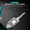 Bowls 2 Pieces Absinthe Spoons Stainless Steel Cocktails Spoon Making Kit Gothic Fountain Dripper