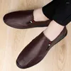 Casual Shoes Top Layer Cowhide Business Leather Fashionable Brand Men's Comfort /Breattable Low Men Outdoor Driving