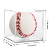 Coupe d'affichage de baseball UV UV Protégé acrylique Clear Baseball Support carré Cube Ball Protecteur Mémorabilia Autographe Afficher