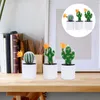 Decorative Flowers Artificial Cactus Tabletop Decoration Fake Mini Succulents Model Plants Figurines Bonsai Faux