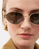 Lunettes de soleil en métal rond Femmes Cadres vintage pour les verres de soleil femelles conception de marque de luxe Punk Eyeglasses Driving Shades UV400
