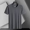 Plus w rozmiarze 9xl Summer Ice Silk T-shirt Men Men Streetwear Szybkie suche t-koszulki Gym Sports Jogging Ubranie 8xl