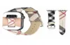 Plaid Pattern Strap Apple Watch Band 40mm 44mm 42mm 38mm äkta läder armbandbälte armband för iWatch Series 7 6 SE 546890573