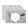 Table Mats 4 pièces PVC PLATEMAT CROSS-BRANDE Set Home Decoration Mat Nordic Cup