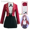 Anime Costumes Heroine Cosplay Anime Tears of Themis Costume Girls School Red Uniform Halloween Carnival Party JK Costumes 240411