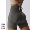 Lu Align Sport Shorts Mermaid Curve Elastic Belt Seamless High Midje Peach Hip Shape Gym Women tight Breattable Quick Dry Fiess Shorts Wor