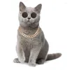 Dog Collars Gold Chain For Small And Medium Collar Pet Necklace Jewelry Accessories Cosplay Costume Po Props Cute Decorations