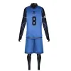 Anime Blue Lock Bachira Meguru Cosplay Costume Football Jersey Sportswear Blue Uniform Bodysuit Halloween Christmas Party Outfit