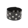 Länk armband pu läder armband punk justerbar goth manschett med gotisk nit spänne armband armband för män kvinnor