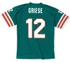 Jerseys de football cousus 12 Bob Griese 1973 Mesh Legacy Retired Retro Classics Jersey Men Women Yourth S-6XL