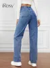 Jeans pour femmes vintage haute taille droite Tendance 2024 pantalon denim pantalon de la mode coréenne des vêtements d'automne