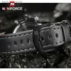 Montre-bracelets Naviforce Mens LED Digital Watch Military Sports Leather Band Timing Timing imperroproping Glow Mens Watch