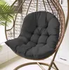 Äggstol Hammock Garden Swing Cushion Hanging Chair med Backrt Dekorativ kudde8322526