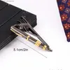 Clip Clips Mens High-Grade Literary Metal Copper Student avec des accessoires de liaison Fashion Haute valeur Tie Clip Y240411