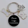 Keychain de chien de compagnie de compagnie mignon Meilleur ami en verre de chien Keychain cadeau clé pour les amateurs de chiens, portefeuille bricolage