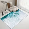 3D -Teppich -Meereswellen Großes modernes Wohnzimmer Teppich Marine Stil Schlafzimmer Teppich Cotenziale Couchtisch Matte Badezimmer Matte