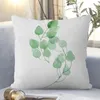 Cuscino cover tocco morbido elegante stampato a foglie di pianta set di cuscini per sedia decorazioni divani non fading con abbigliamento con cerniera