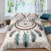 Dreamcatcher duvet cover boho dröm catcher comporter cover mikrofiber indiska infödda stamelement sängkläder set king queen size