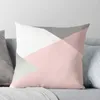 Pillow Geometrics - Grey Blush Silver Throw Covers For Living Room Autumn Decoration Sofa Cover