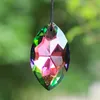 50MM Colorful Rainbow Horse Eye Rugby-shape Crystal Faceted Prism Flower Glass Charm Curtain Suncatcher Chandelier Hanging Decor