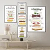 Итальянский сэндвич с говядиной, Philly Cheesesteak, хот -дог в чикагском стиле, Цинциннати Чили, Кентукки Горячая коричневая кухня плакат о кухне
