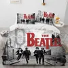 3D B-Beatles Rock Stand Star Comforter Preding Set, Pedive Cover Cover Set Cover Cover Pillowcase, Комплект «Королева размера